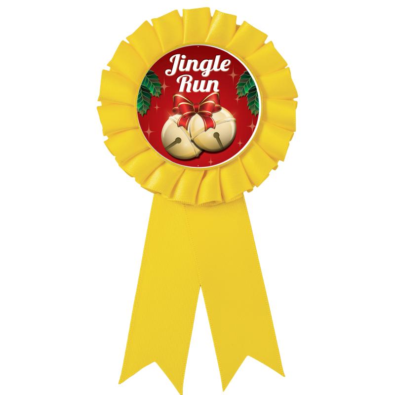 YELLOW MYLAR ROSETTES
