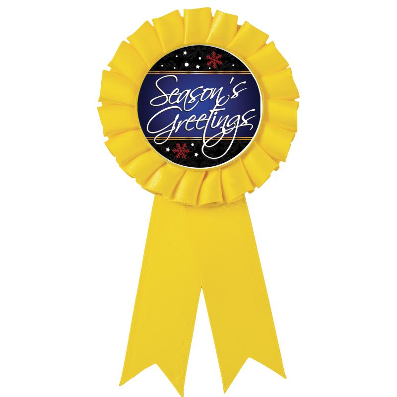 YELLOW MYLAR ROSETTES