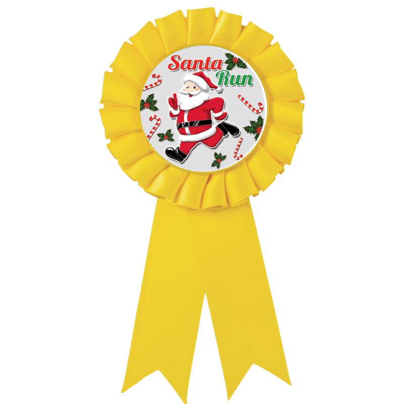 YELLOW MYLAR ROSETTES