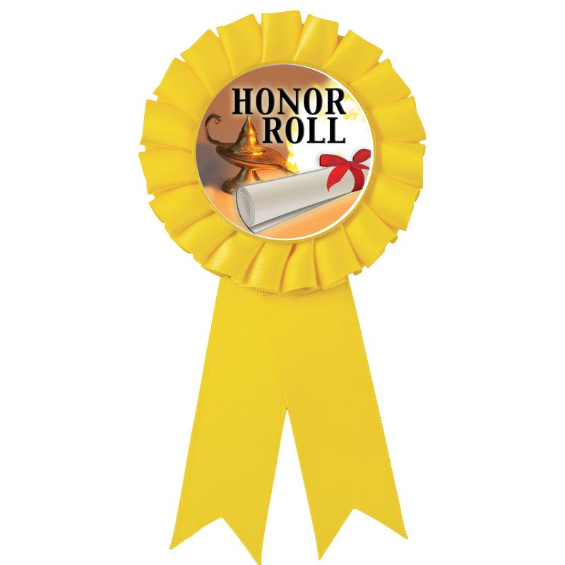 YELLOW MYLAR ROSETTES