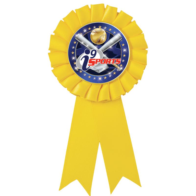 YELLOW MYLAR ROSETTES