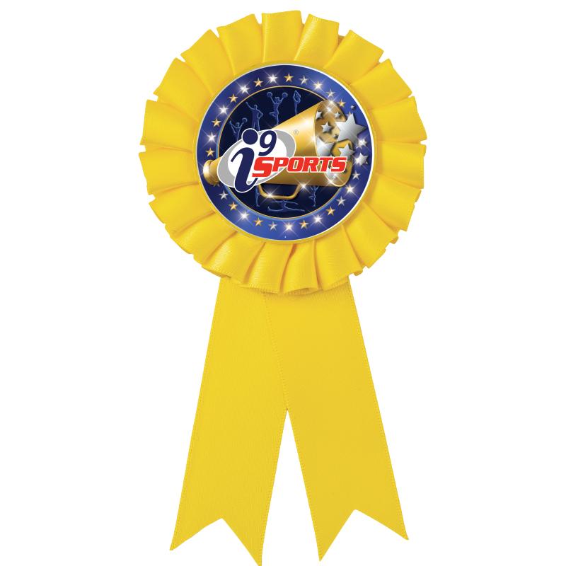 YELLOW MYLAR ROSETTES