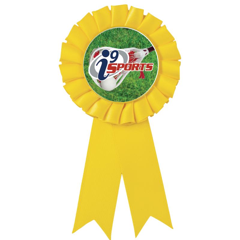 YELLOW MYLAR ROSETTES
