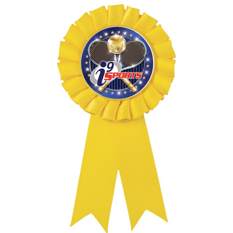 YELLOW MYLAR ROSETTES