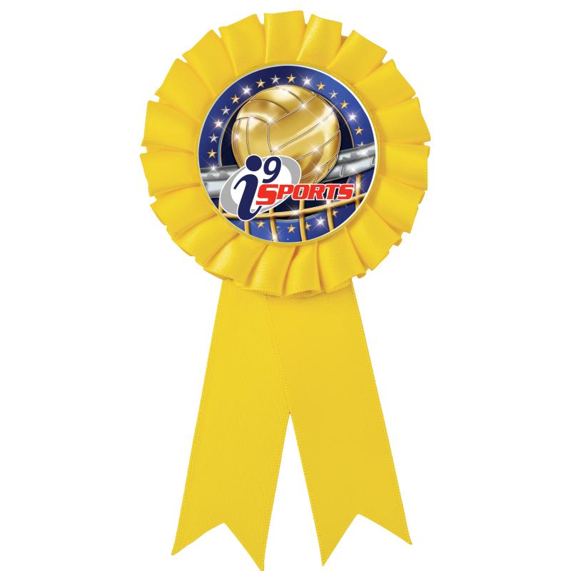 YELLOW MYLAR ROSETTES