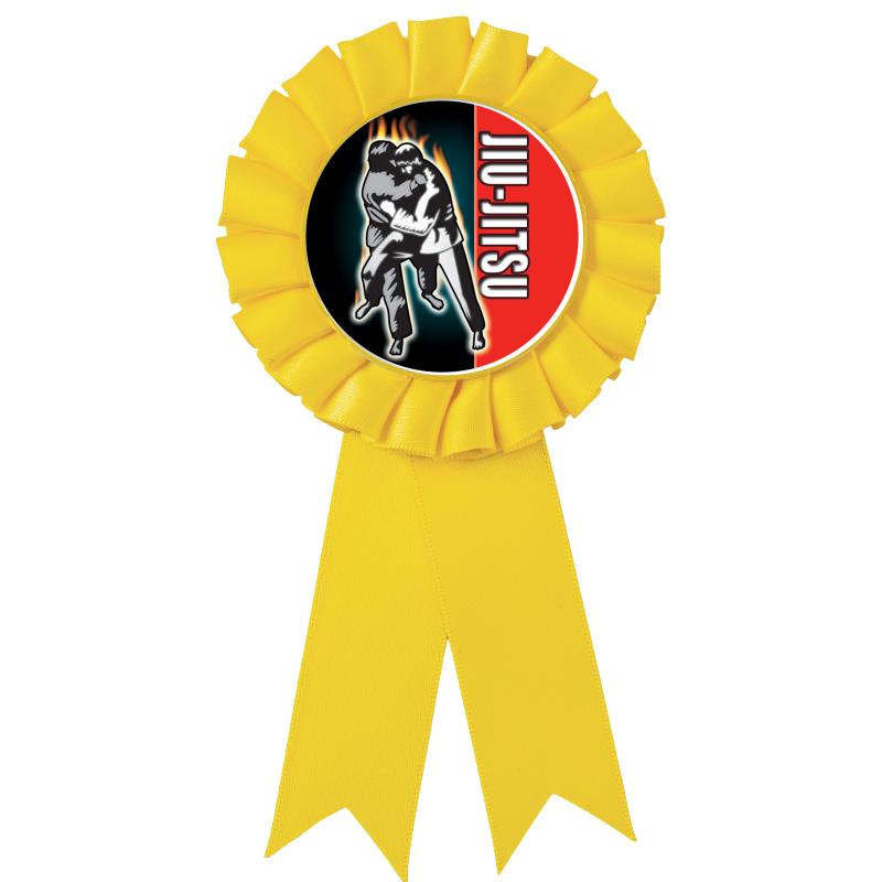 YELLOW MYLAR ROSETTES