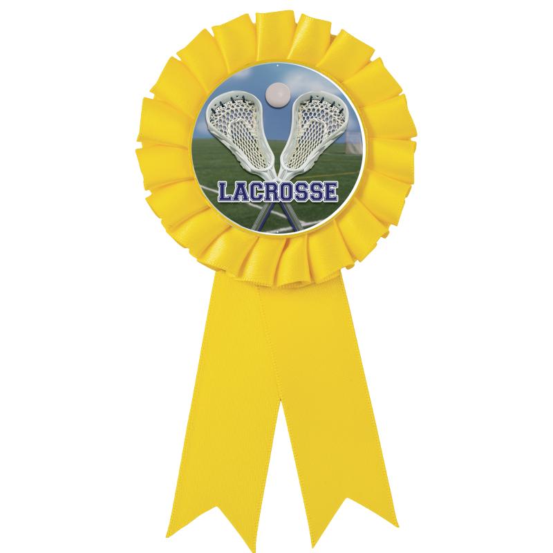 YELLOW MYLAR ROSETTES