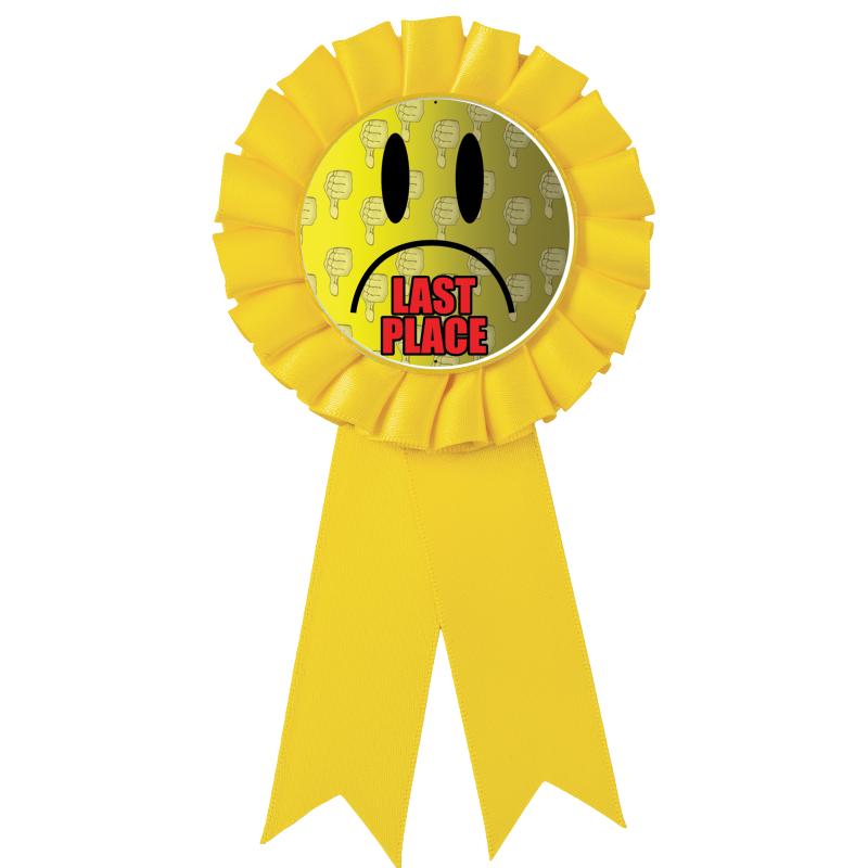 YELLOW MYLAR ROSETTES