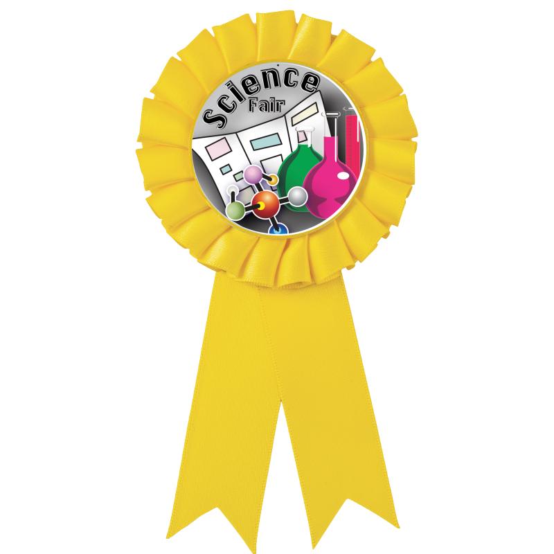 YELLOW MYLAR ROSETTES