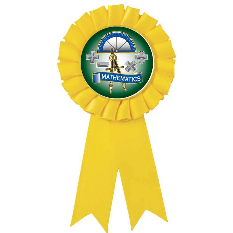 YELLOW MYLAR ROSETTES