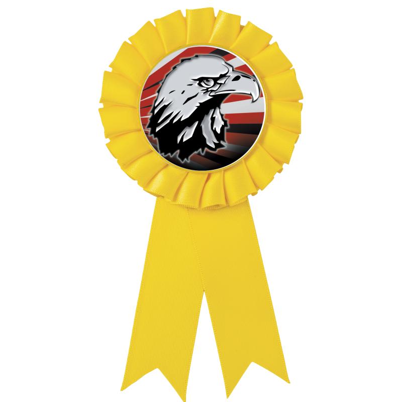 YELLOW MYLAR ROSETTES