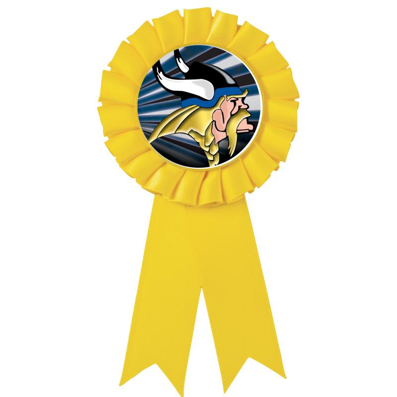 YELLOW MYLAR ROSETTES