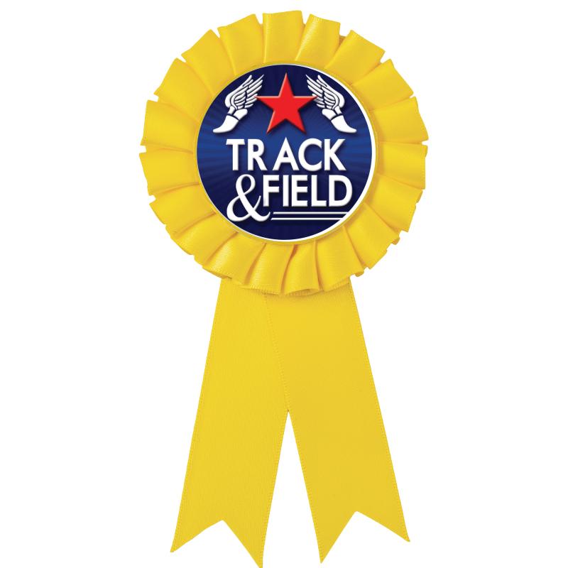 YELLOW MYLAR ROSETTES