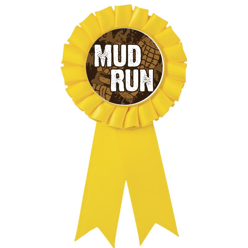 YELLOW MYLAR ROSETTES