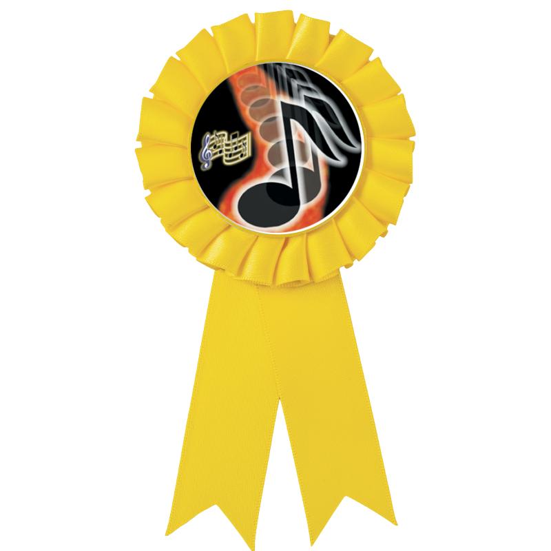 YELLOW MYLAR ROSETTES