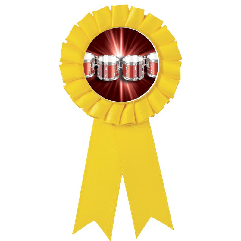 YELLOW MYLAR ROSETTES