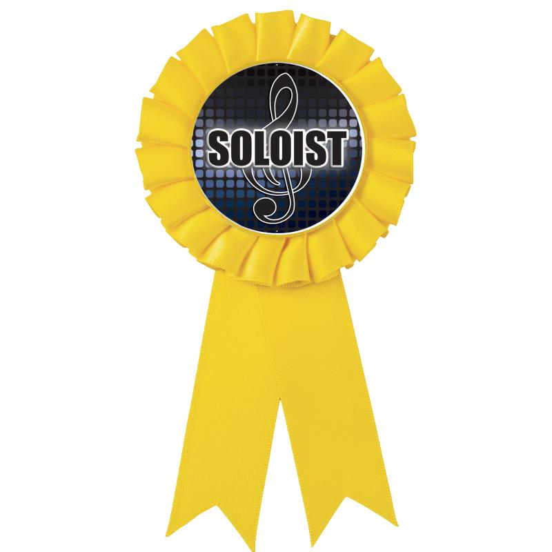 YELLOW MYLAR ROSETTES