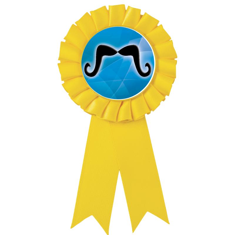 YELLOW MYLAR ROSETTES