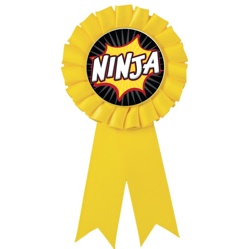 YELLOW MYLAR ROSETTES