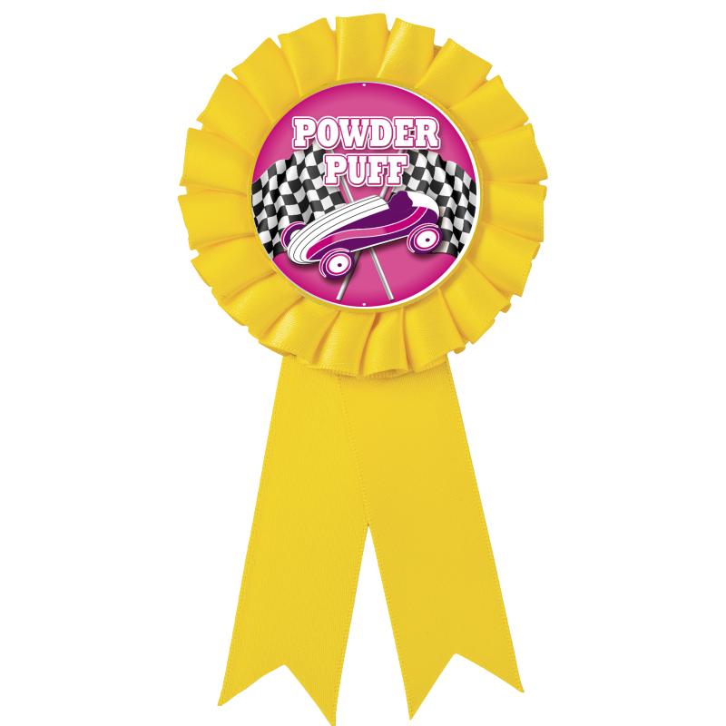 YELLOW MYLAR ROSETTES