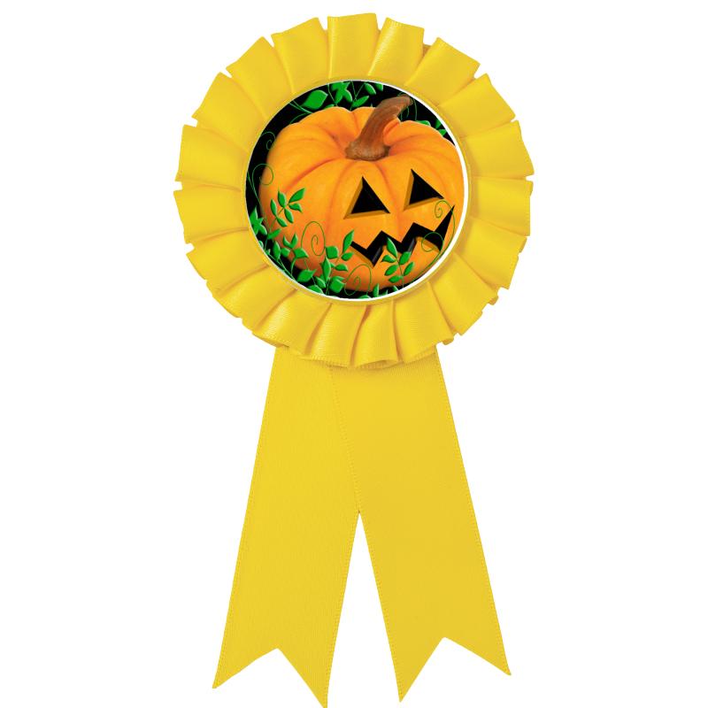 YELLOW MYLAR ROSETTES