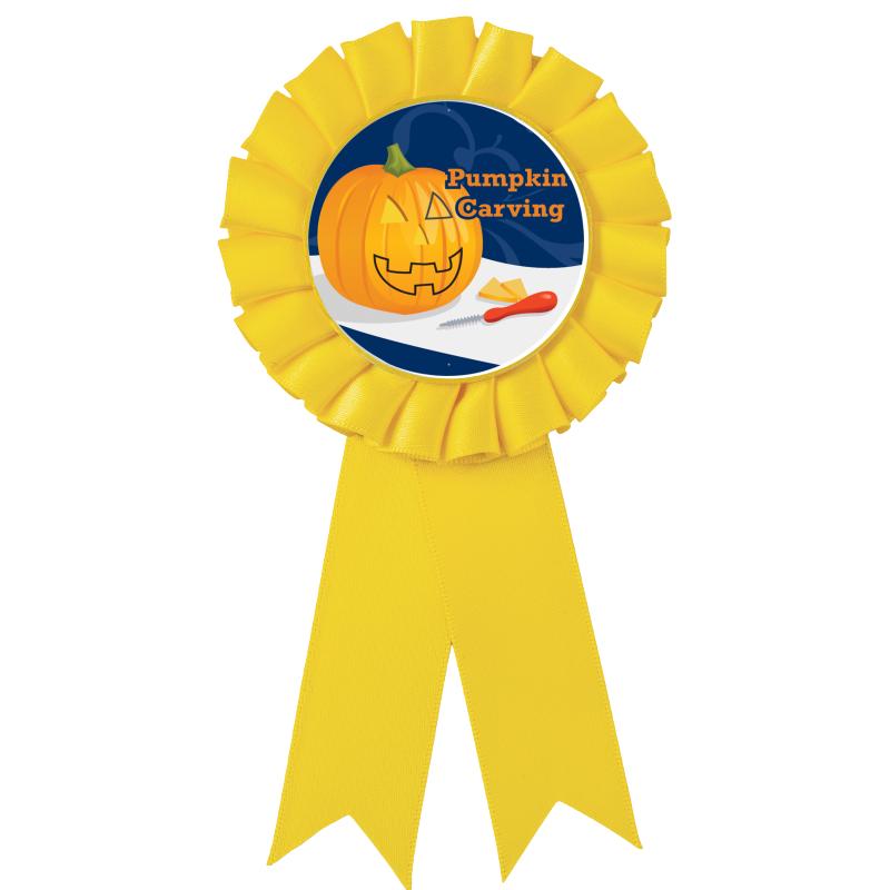 YELLOW MYLAR ROSETTES