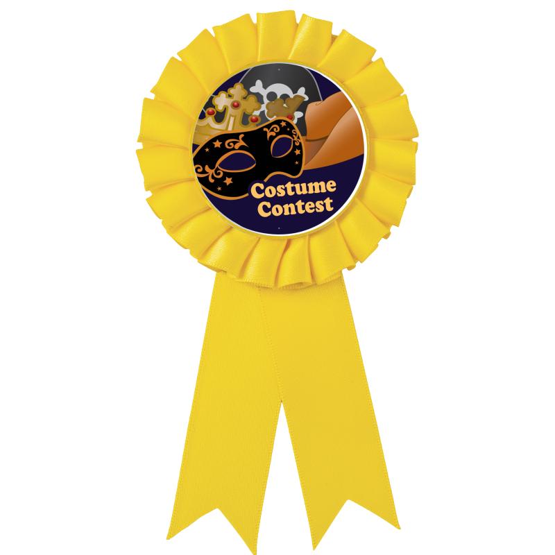 YELLOW MYLAR ROSETTES