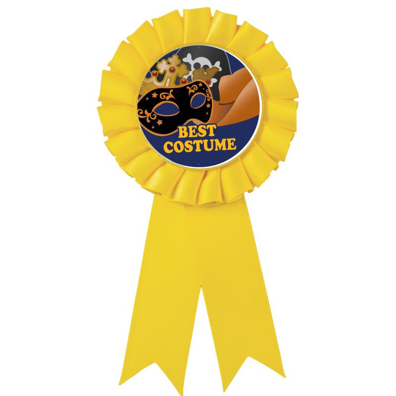 YELLOW MYLAR ROSETTES