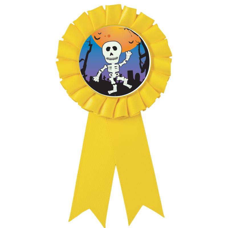 YELLOW MYLAR ROSETTES
