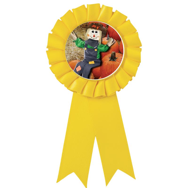 YELLOW MYLAR ROSETTES