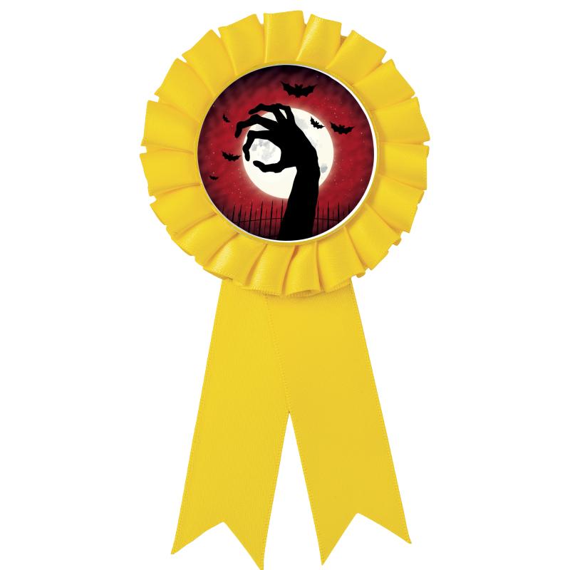 YELLOW MYLAR ROSETTES