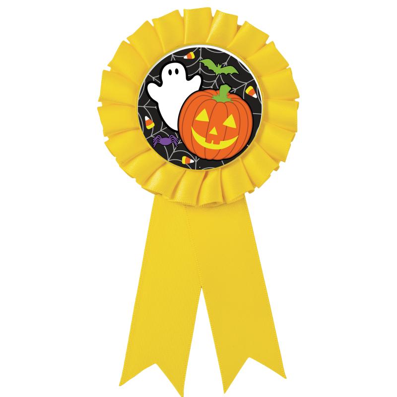 YELLOW MYLAR ROSETTES