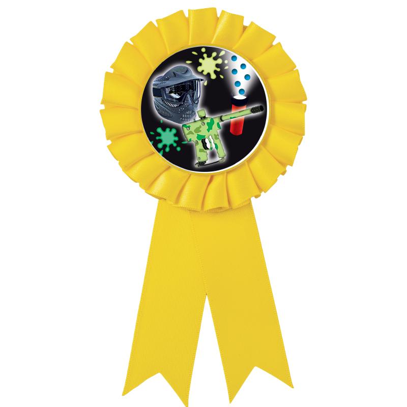 YELLOW MYLAR ROSETTES