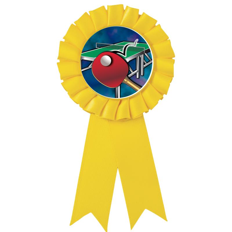 YELLOW MYLAR ROSETTES