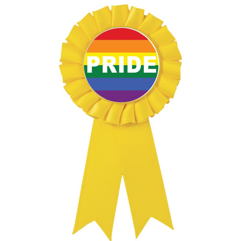 YELLOW MYLAR ROSETTES