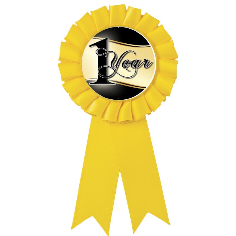 YELLOW MYLAR ROSETTES