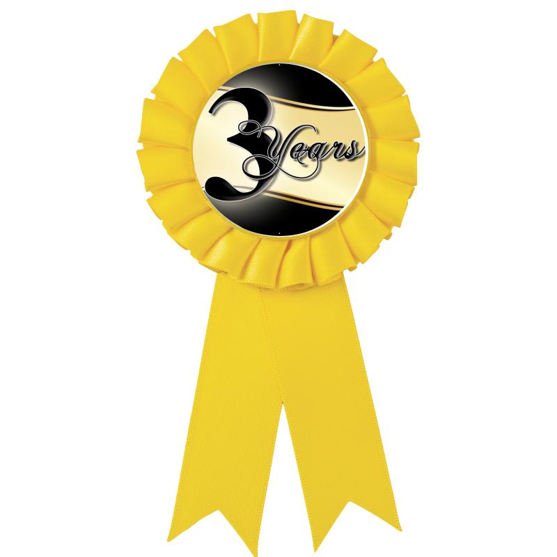 YELLOW MYLAR ROSETTES