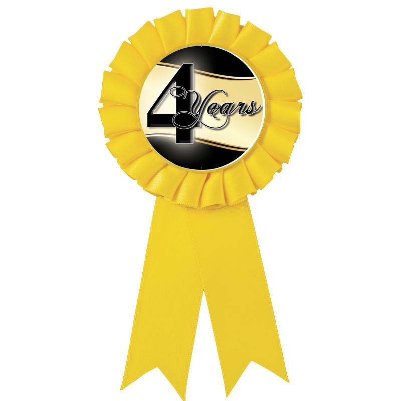 YELLOW MYLAR ROSETTES