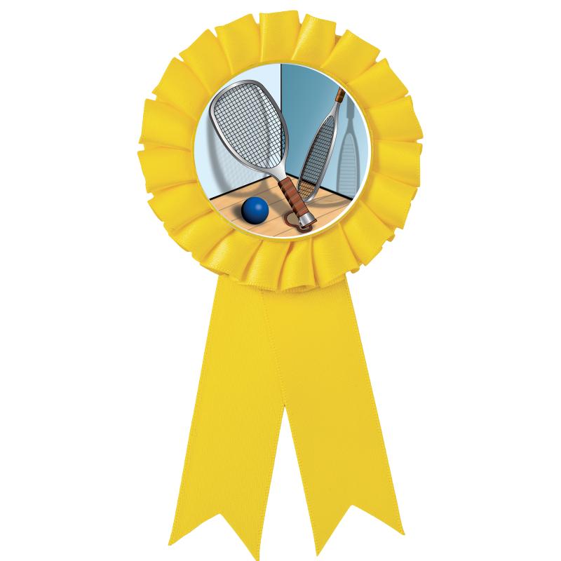 YELLOW MYLAR ROSETTES