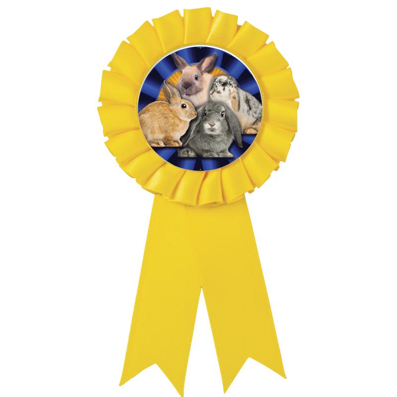 YELLOW MYLAR ROSETTES