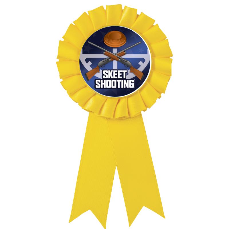 YELLOW MYLAR ROSETTES