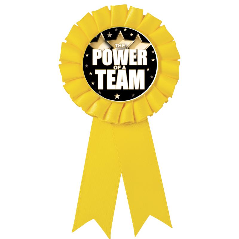 YELLOW MYLAR ROSETTES