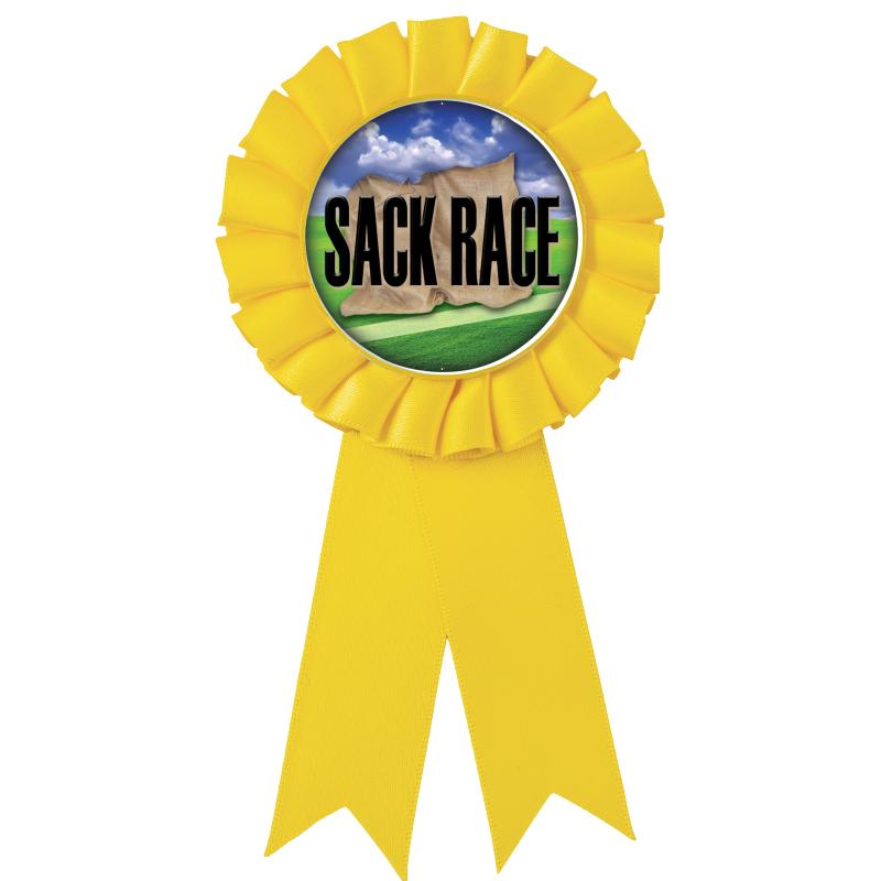 YELLOW MYLAR ROSETTES