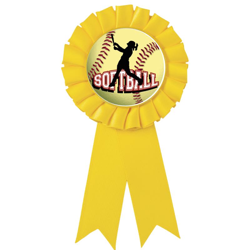 YELLOW MYLAR ROSETTES