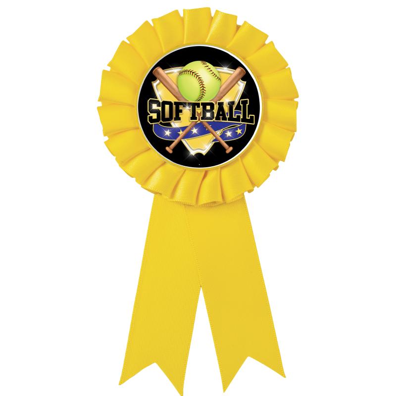 YELLOW MYLAR ROSETTES