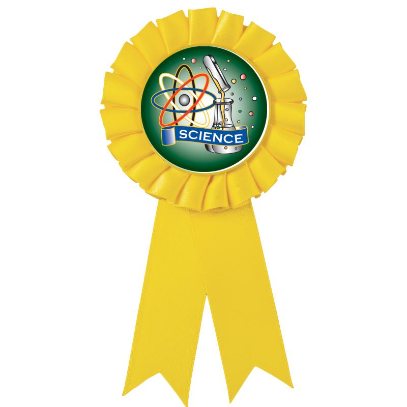 YELLOW MYLAR ROSETTES