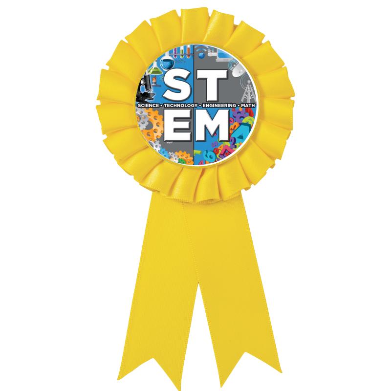 YELLOW MYLAR ROSETTES