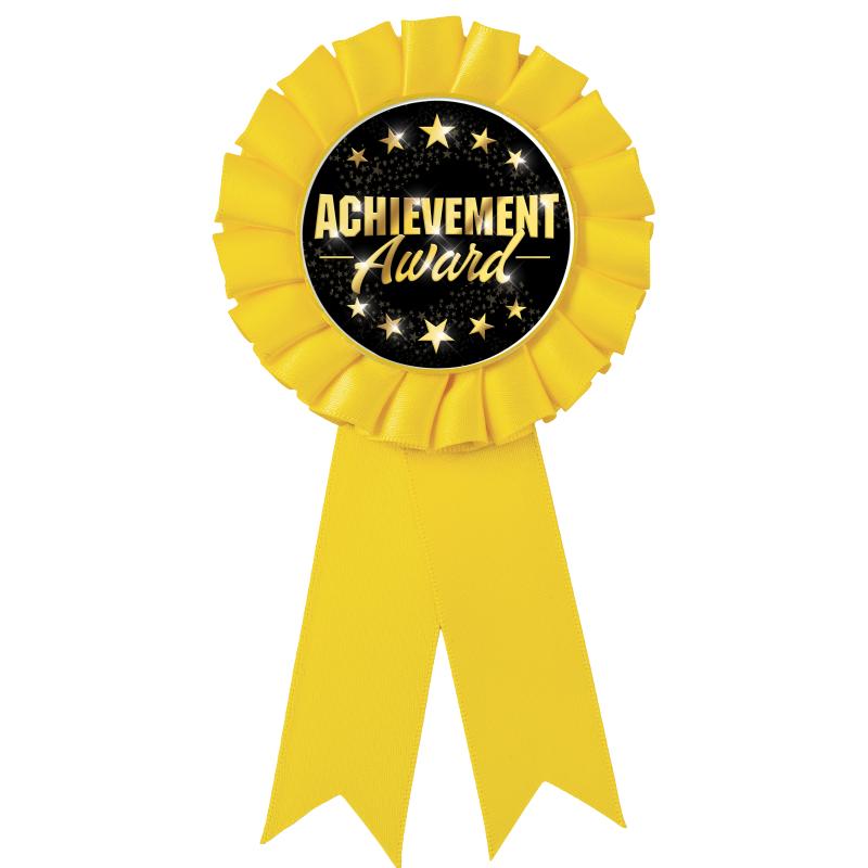 YELLOW MYLAR ROSETTES