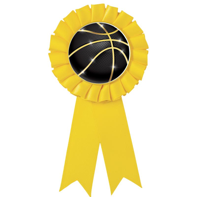 YELLOW MYLAR ROSETTES