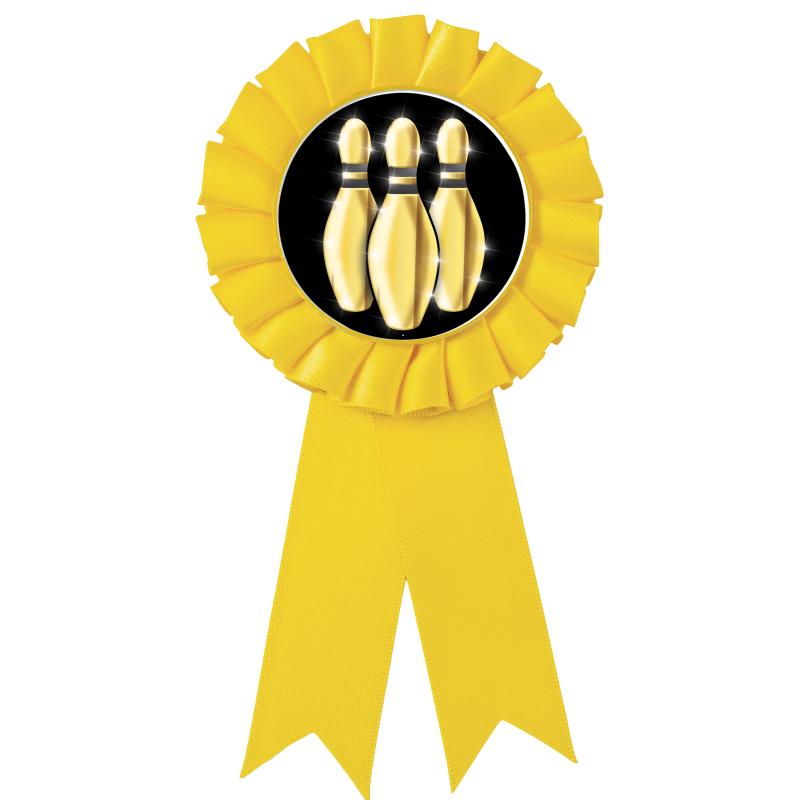 YELLOW MYLAR ROSETTES